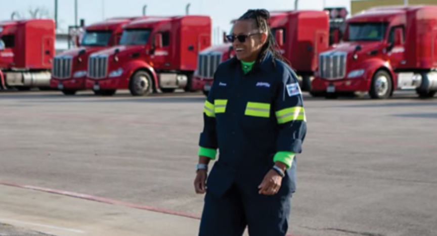 Dana Tarver, a fuel hauler with Kenan Advantage Group (KAG), has been recognized by the Women In Trucking Association (WIT) as their November 2024 Member of the Month. This acknowledgment comes in light of her remarkable career and her commitment to empowering women within the trucking industry.