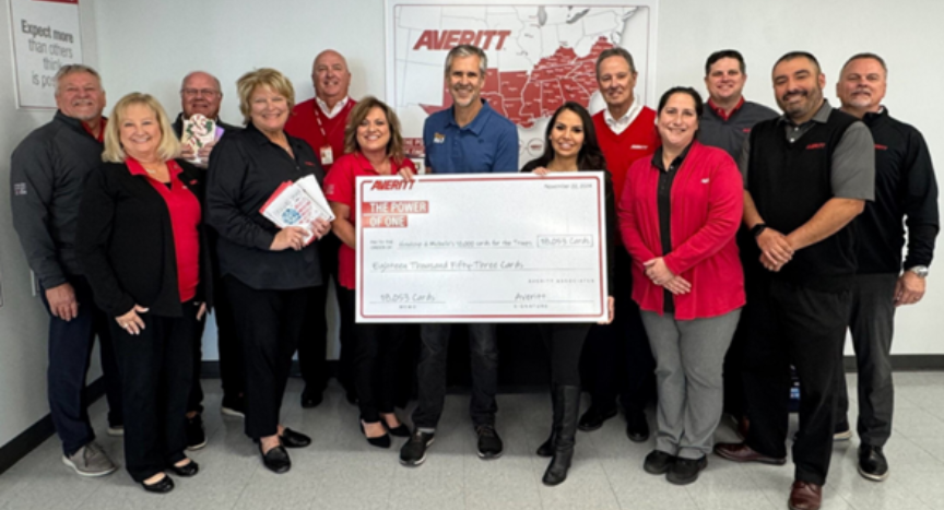 Averitt spreads holiday cheer by delivering over 18,000 greeting cards to deployed troops through the “10,000 for the Troops” program. The company also supports St. Jude Children’s Research Hospital through charitable contributions, showcasing its dedication to service members and local communities.