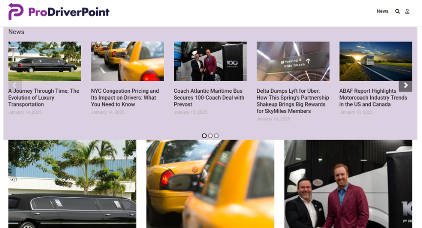 ProDriverPoint.com is a blog for drivers across the transportation industry. From limo and taxi drivers to motorcoach and truck operators, find valuable insights, trends, and updates to keep you informed and connected.