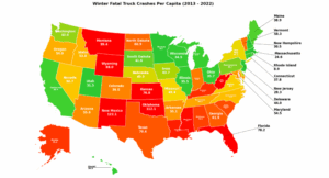 New Report Ranks the Most Dangerous States for Winter Truck Driving