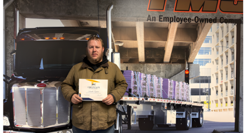 Wichita Army veteran Kenneth Laymon launches his trucking career after receiving the Future of Trucking Scholarship to complete CDL training at Kansas Truck Driving School.