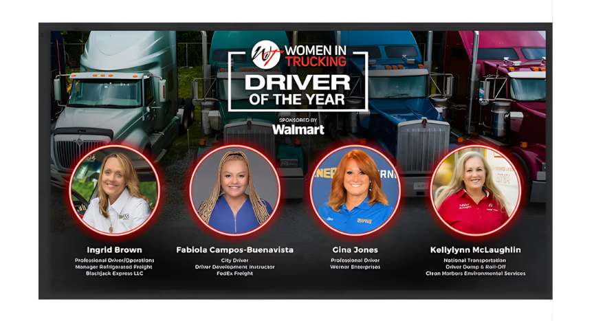 Women In Trucking announces four finalists for the 2026 Driver of the Year award, recognizing professional drivers who demonstrate safety leadership and industry advocacy.