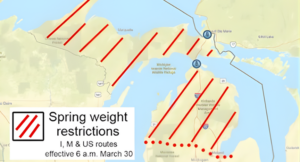 Michigan Continues Adjusting Spring Weight Restrictions as Frost Laws Shift