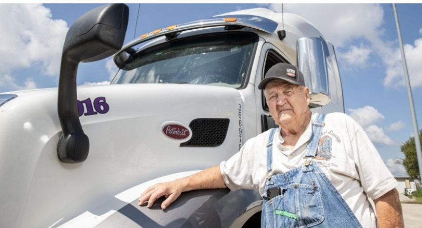 Iowa truck driver Orrin Asmus, 94, is seeking Guinness World Records recognition as the world's oldest active semi-truck driver after nearly 77 years behind the wheel.