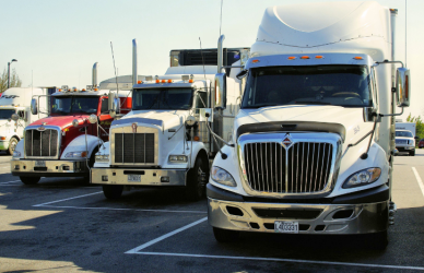Before the NFL season begins, trucks deliver food, beverages, team equipment, and broadcast units that help prepare stadiums for opening day.