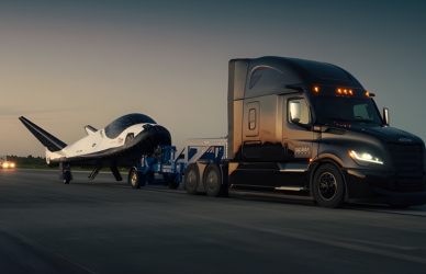 : A Freightliner Cascadia assisted Sierra Space with high-speed runway tow tests for the Dream Chaser spaceplane at Kennedy Space Center. The project validated key landing sequence data and highlighted the role of skilled truck drivers and dependable equipment in advanced aerospace operations.