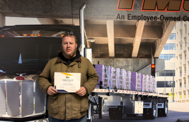 Wichita Army veteran Kenneth Laymon launches his trucking career after receiving the Future of Trucking Scholarship to complete CDL training at Kansas Truck Driving School.