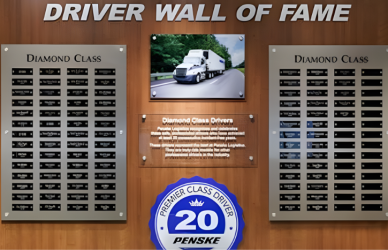 Penske Logistics inducts its newest Driver Wall of Fame classes, celebrating truck drivers who have reached 20 consecutive years of safe driving across North America