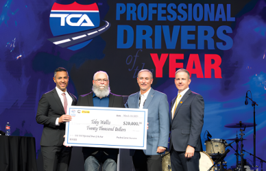 Toby Wallis of Freymiller earns the 2025 TCA Professional Driver of the Year, mentoring new drivers, advocating for trucking issues, and supporting veterans through mental health initiatives.