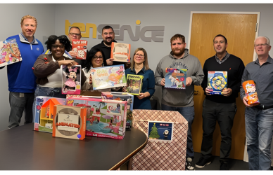 Lily Transportation and Transervice Logistics employees collected more than 1,000 toys for the U.S. Marine Corps Reserve Toys for Tots program, supporting children in communities nationwide during the holidays.