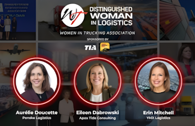 The Women In Trucking Association revealed the three finalists for the 2026 Distinguished Woman in Logistics Award. Learn about Eileen Dabrowski, Aurélie Doucette, and Erin Mitchell and their impact on the logistics and transportation industry.