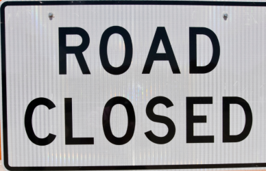 road closed sign