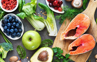 assortment of healthy foods