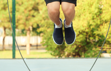 jump rope and feet