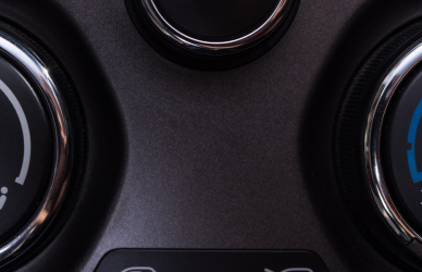 Air conditioning controls in dash