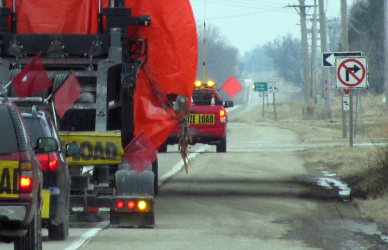 Oversize load with escort