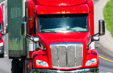 semi trucks on highway