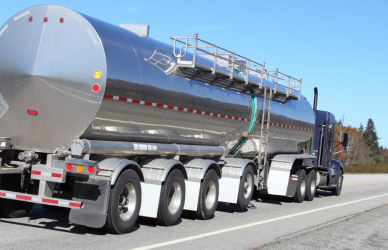 tanker truck on highway
