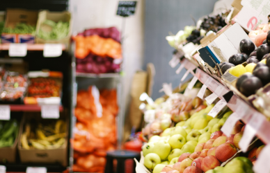 produce section of a grocery store