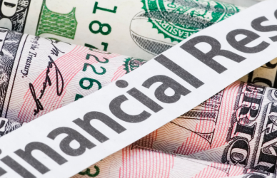 rolled money with a financial rescue label