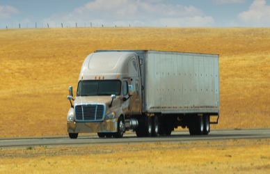 semi truck on road