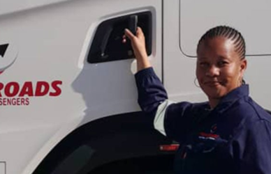 women in trucking scholarhip winner Jo-ann Van Wyk
