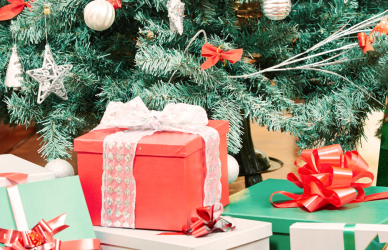 gifts under Christmas tree