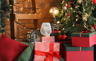 christmas tree with gifts