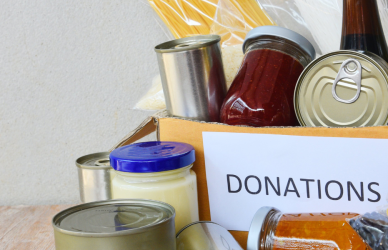 box of food donations