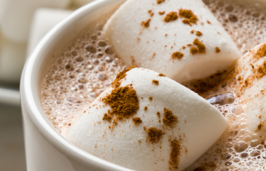 hot cocoa with marshmallows