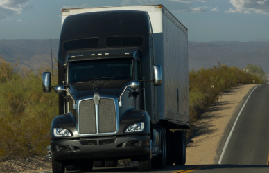 semi truck on road