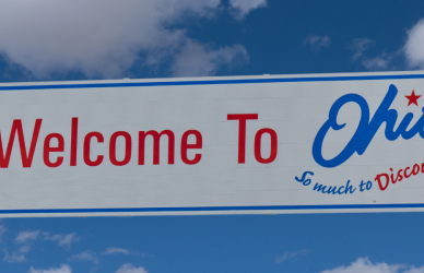 Welcome to Ohio sign