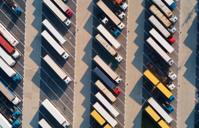 semi truck parking lot