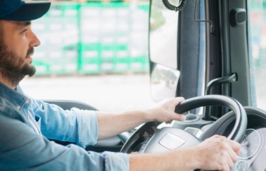 truck driver in cab