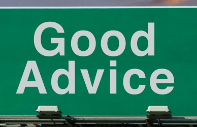 good advice road sign