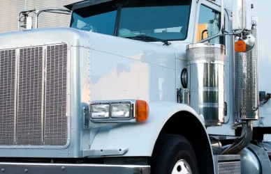 semi truck backed up to loading dock