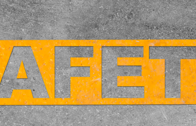 safety painted on pavement