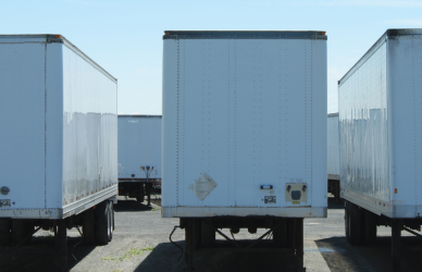 parked semi truck trailers