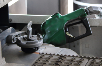 semi truck fueling up with diesel