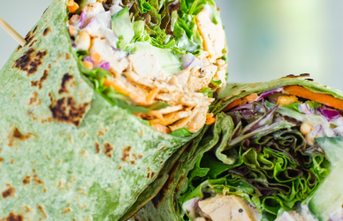 meat and vegetable wrap