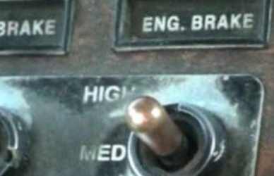engine brake jake brake in dash of semi truck
