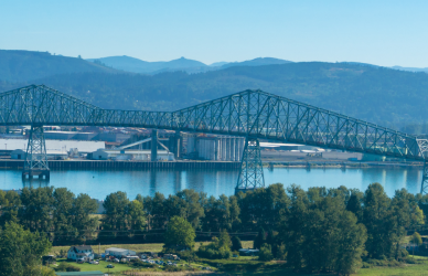 north for lewis river bridge in washington state