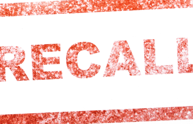 red recall stamp on white background