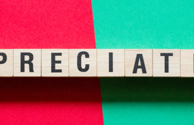 appreciation spelled out on wood tiles