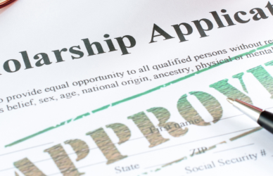 scholarship application with approved stamp, American Trucking Associations TMC scholarships