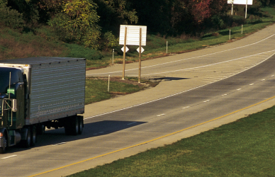 semi trucks traveling interstate highway ATRI research survey
