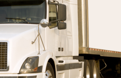 semi truck at loading dock