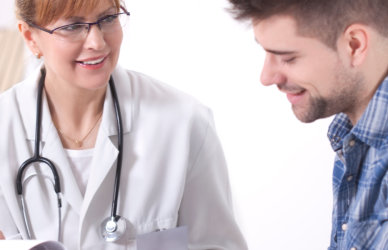 man with woman doctor