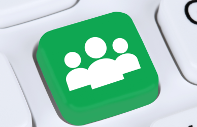 computer keyboard with forum networking key