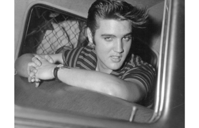 elvis presley driving truck